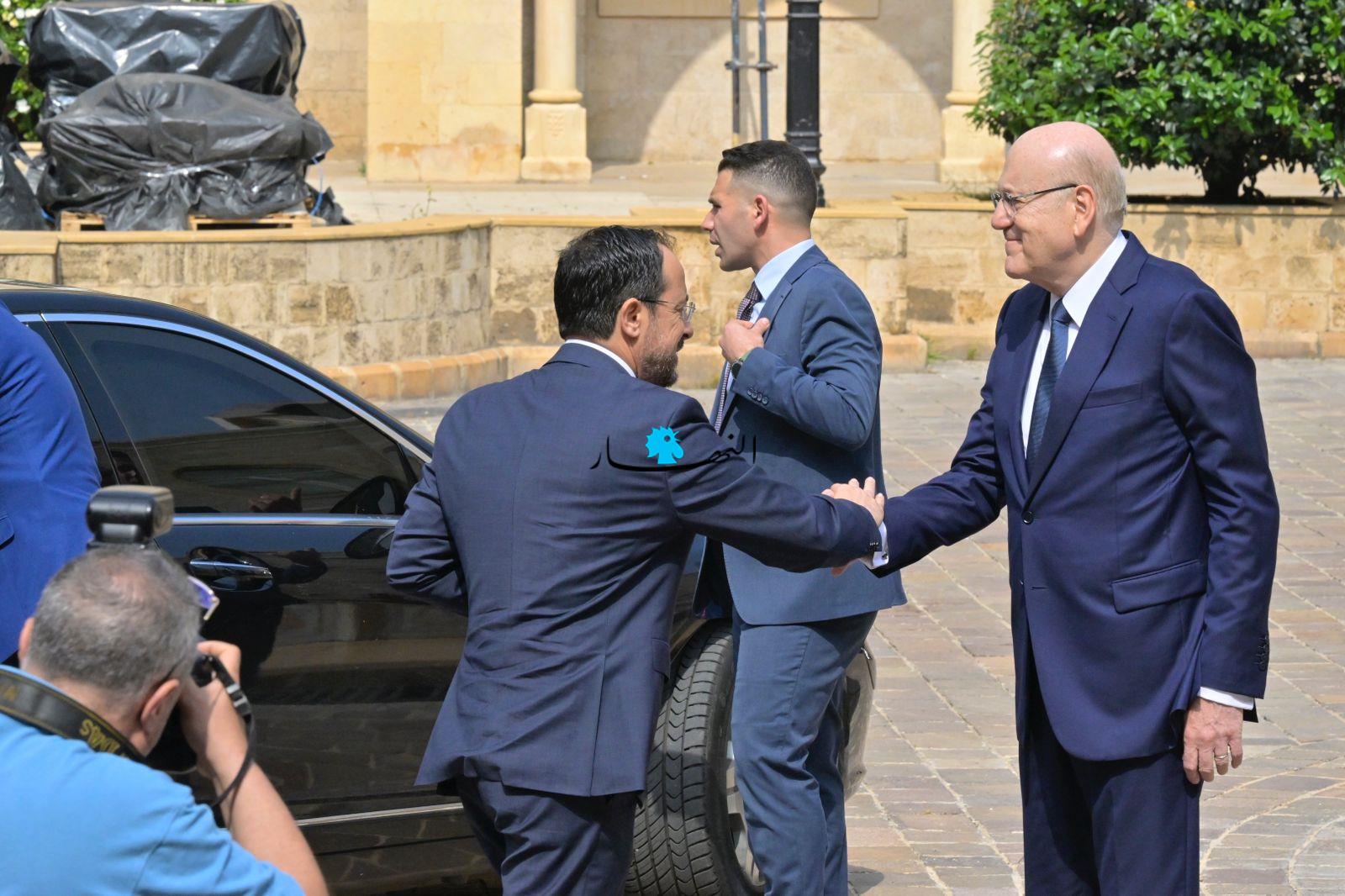 الرئيس القبرصي ورئيسة المفوضية الأوروبية في بيروت لإجراء محادثات حول ملف النازحين السوريين